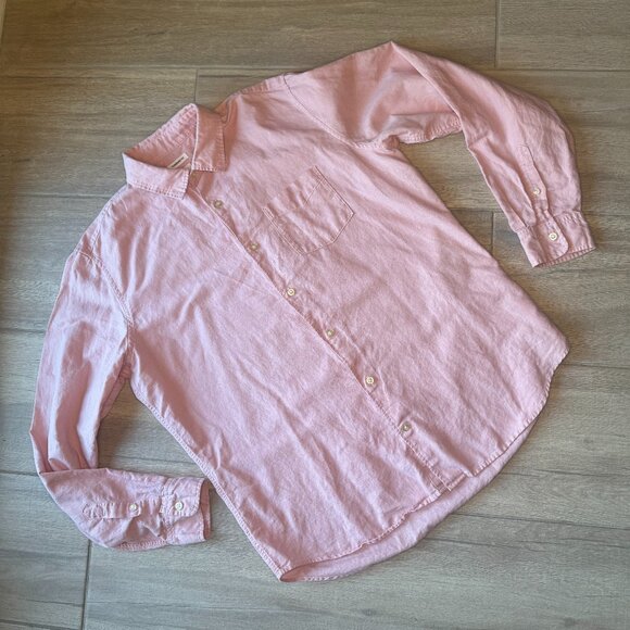 GAP Pink Linen Cotton Button Down Shirt – Size Large - Picture 2 of 5